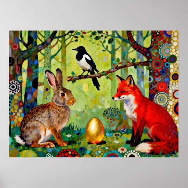 Affiche Lapin, Pie, Renard et « Le Secret de la forêt » (Devant)
