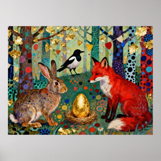 Affiche Lapin, Pie, Renard et « L'Œuf d'or de l'oie » (Devant)