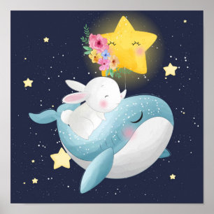 Affiche Lapin Qui Mène Une Baleine