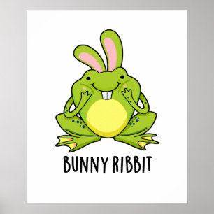 Affiche Lapin Ribbit Funny Lapin Frog Pun