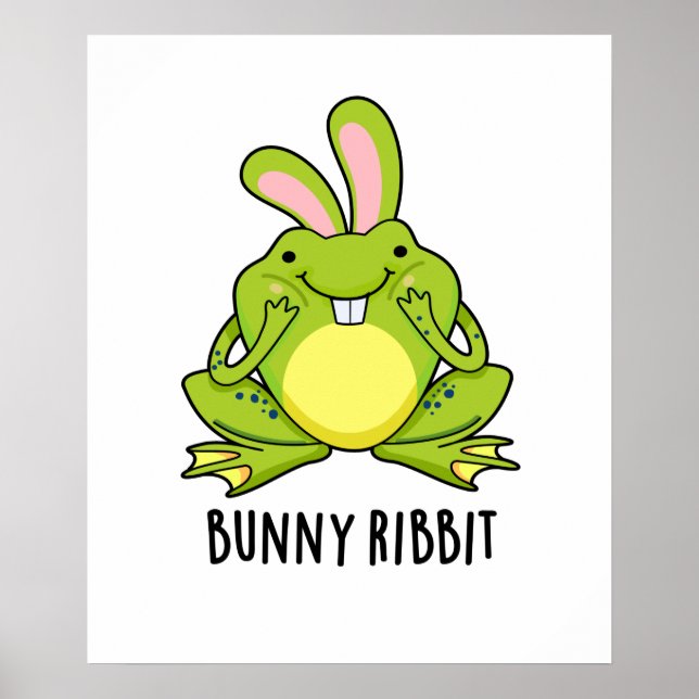 Affiche Lapin Ribbit Funny Lapin Frog Pun (Devant)