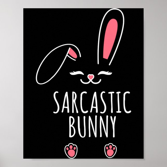 Affiche Lapin sarcastique Funny Matching Easter Bunny Egg  (Devant)