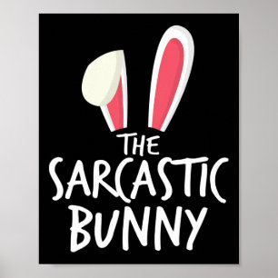 Affiche Lapin sarcastique Pâques Tenues assorties Famille