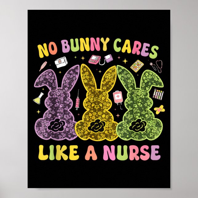 Affiche Lapin Se Soucis Comme Une Infirmière Drôle De Lapi (Devant)