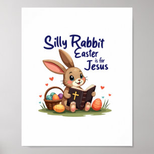 Affiche Lapin Silencieux Pâques est pour Jésus Conception