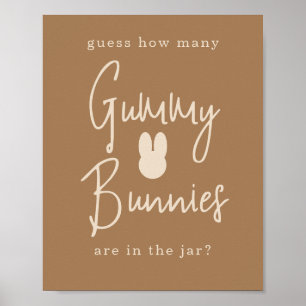 Affiche Lapin Simple Combien de lapins de gummes