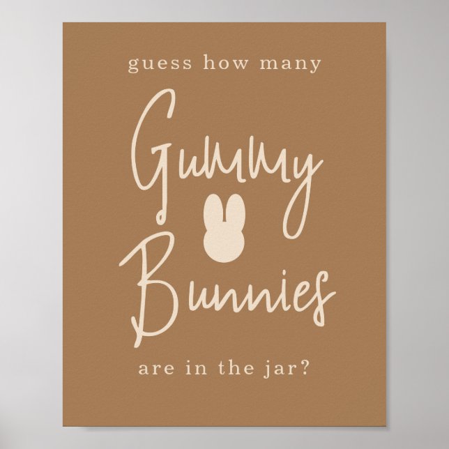 Affiche Lapin Simple Combien de lapins de gummes (Devant)