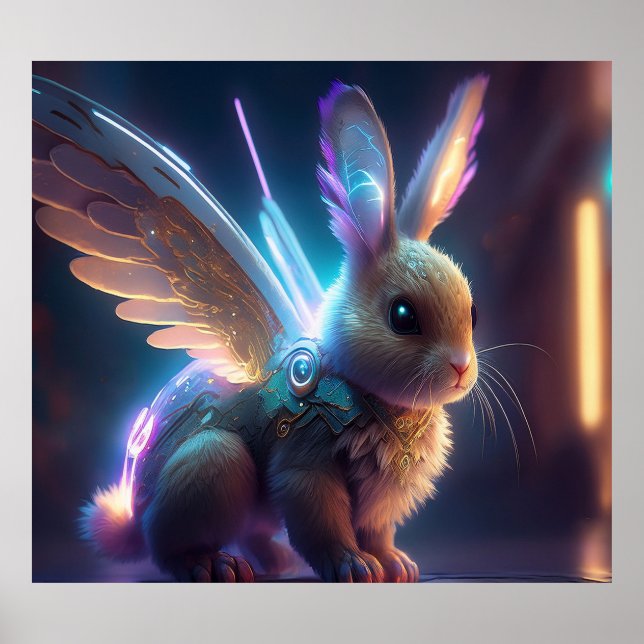 Affiche Lapin spatial (Devant)