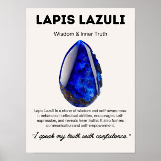 Affiche Lapis Lazuli Cristal De Pierre Signification