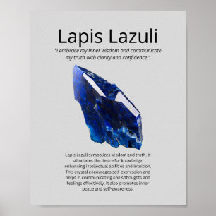 Affiche Lapis Lazuli Crystal Signification