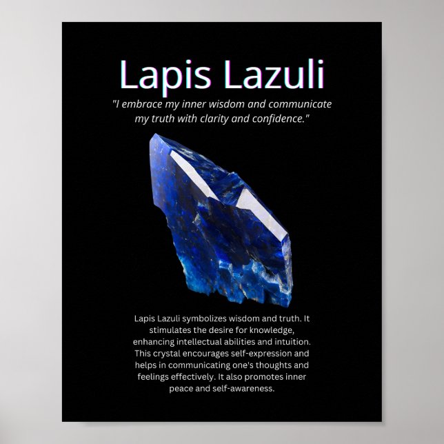 Affiche Lapis Lazuli Crystal Stone Signifie (Devant)