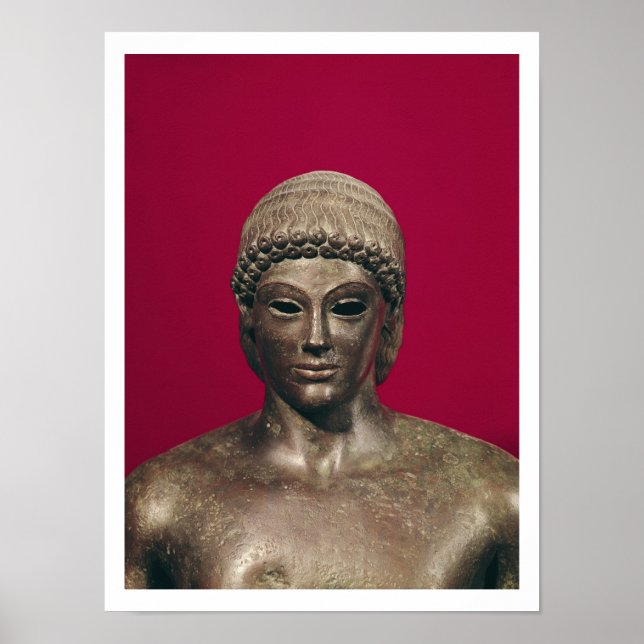 Affiche L'Apollon de Piombino, chef de la statue, trouvé (Devant)