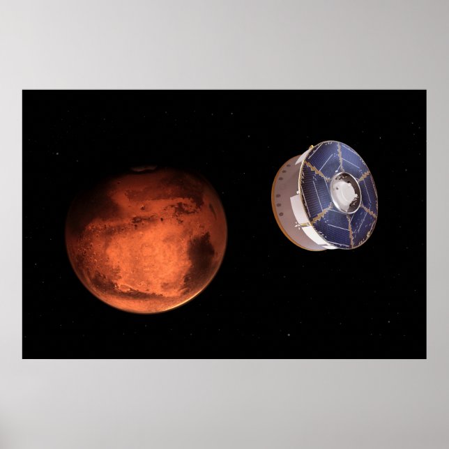 Affiche L'Appareil Spacectoriel Portant Le Rover De La Per (Devant)