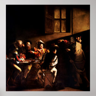 Affiche L'appel de saint Matthieu par Caravaggio (1600)