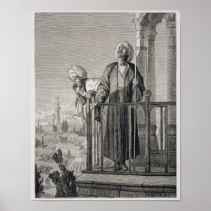 Affiche L'appel du muezzin à la prière, 19ème siècle