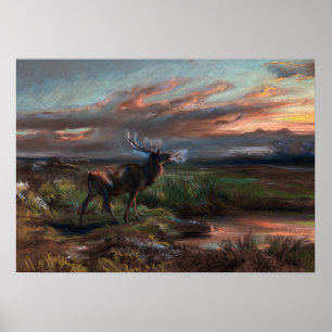 Affiche L'Appel du Stag, 1890 par Rosa Bonheur