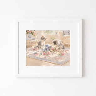 Affiche L'aquarelle de l'impression d'art du chien qui l'a