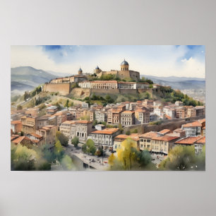Affiche L'aquarelle de Tbilissi