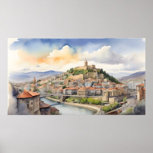 Affiche L'aquarelle de Tbilissi