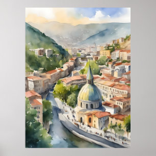 Affiche L'aquarelle de Tbilissi