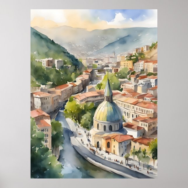 Affiche L'aquarelle de Tbilissi (Devant)
