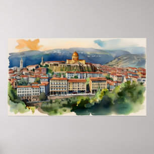 Affiche L'aquarelle de Tbilissi