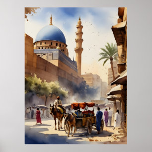 Affiche L'aquarelle du Caire