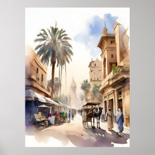 Affiche L'aquarelle du Caire