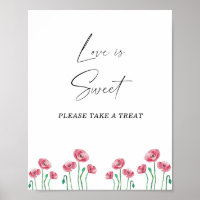 L'aquarelle florale l'amour est doux prenez un pla