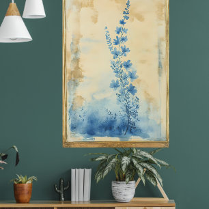 Affiche L'arbre aux feuilles dorées est un motif de décora