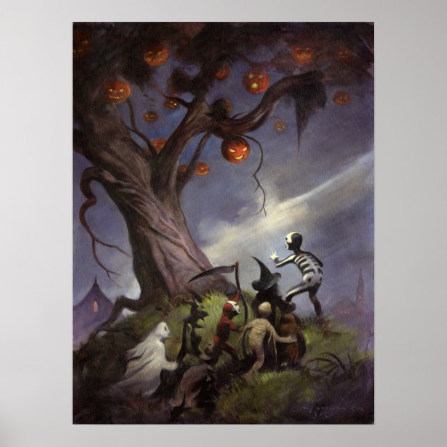 Affiche L'arbre d'Halloween (Devant)