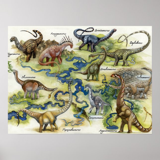 Affiche L'arbre généalogique des Sauropodes (Devant)