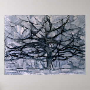 Affiche L'arbre gris de Mondrian