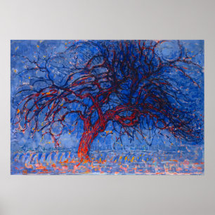 Affiche L'arbre rouge de Mondrian