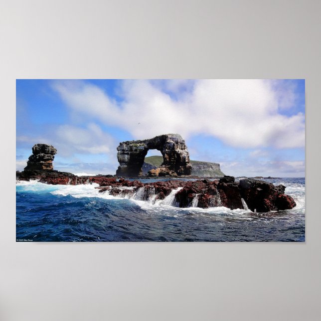 Affiche L'arc de Darwin dans les îles Galapagos (Devant)