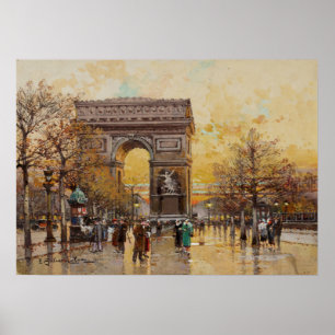 Affiche L'Arc de Triomphe, Paris par Eugene Galien Lalou
