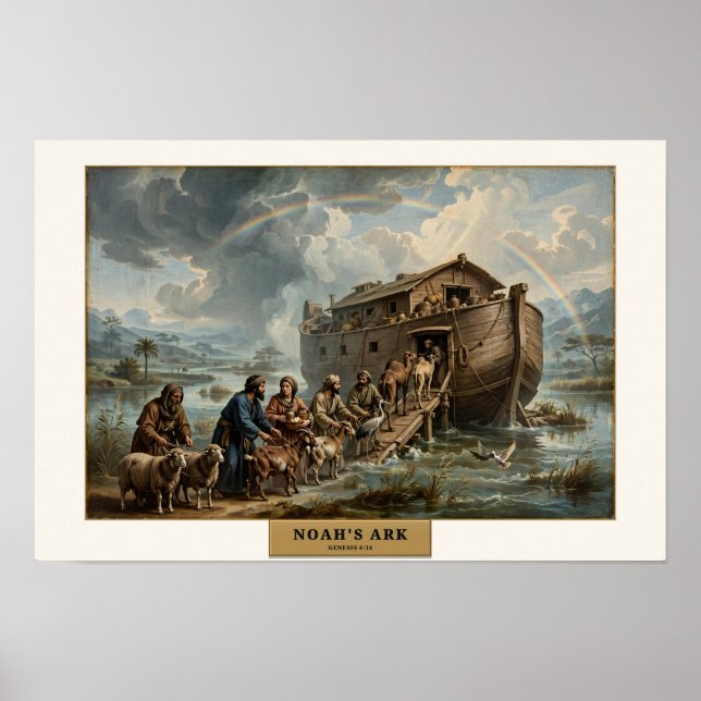 Affiche L'Arche de Noé — à la manière de de Vinci (Devant)