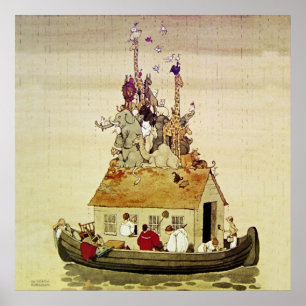 Affiche « L'arche de Noé » par W Heath Robinson