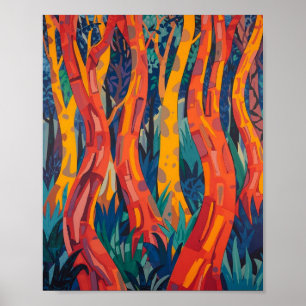 Affiche L'Ardeur Prismatique du Crépuscule Sylvestre : Une