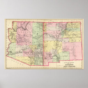 Affiche L'Arizona, Nouveau Mexique