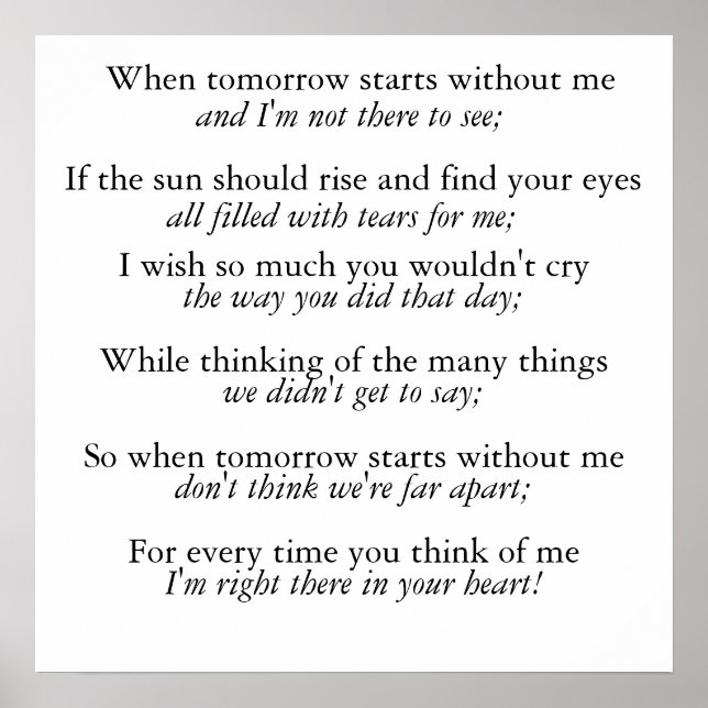 Affiche larmes (Devant)