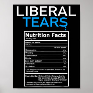 Affiche Larmes cadeau républicain anti-libéral pro-Trump