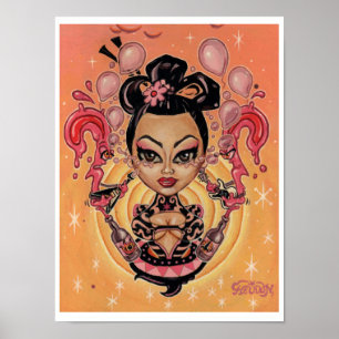 Affiche "Larmes copie d'art à ballons" - (art surréaliste