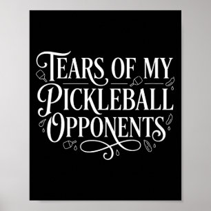 Affiche Larmes de joueuse de pickle ball drôle féminine