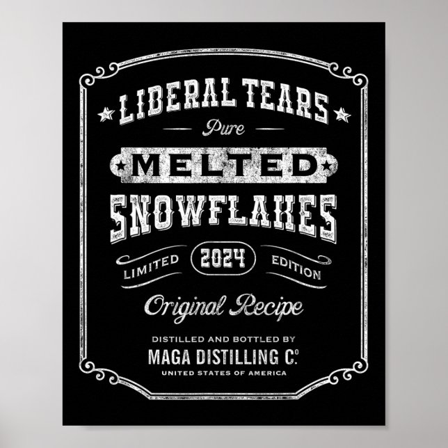Affiche Larmes libérales Flammes de neige fondues Whiskey  (Devant)