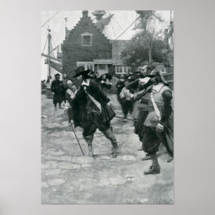 Affiche L'arrivée de Stuyvesant à New Amsterdam