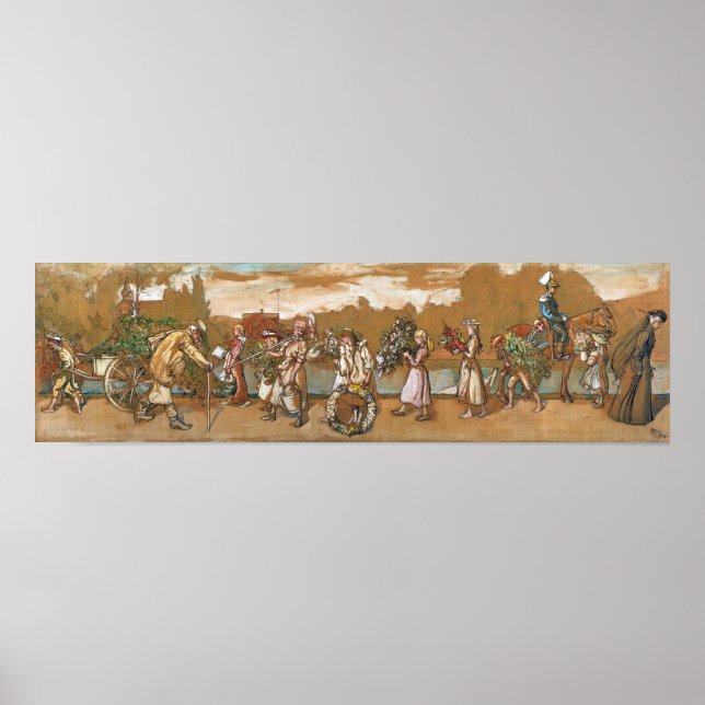 Affiche Larsson - En plein air souffle le vent d'été (Devant)