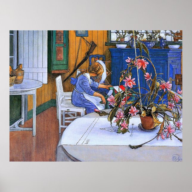 Affiche Larsson - Intérieur avec un cactus (Devant)