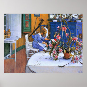 Affiche Larsson - Interior with a Cactus
