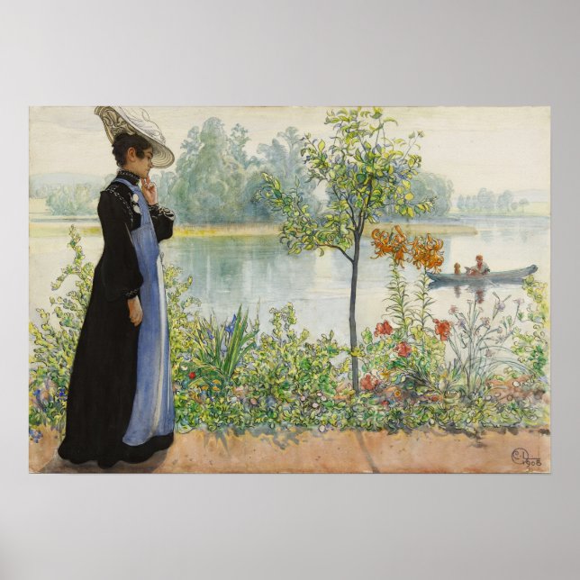 Affiche Larsson - Karin au bord de la mer (Devant)